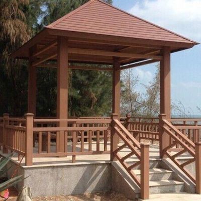 قیمت خوب ضد اشعه UV WPC Gazebo Rotproof Pavilion WPC در فضای باز سبک وزن آنلاین
