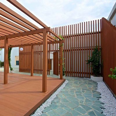 قیمت خوب در فضای باز WPC Pergola Rootproof Composite Patio Pergola از چوبی ساخته شده آنلاین